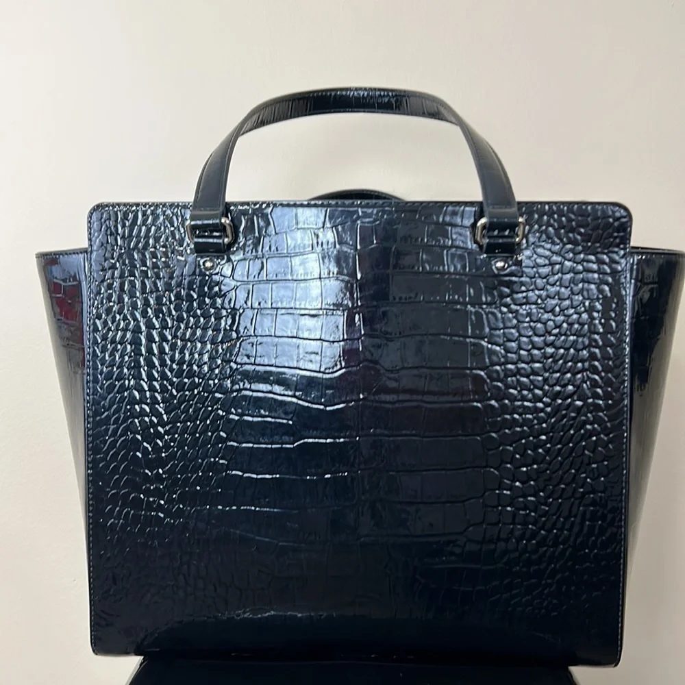 Kate Spade Elissa Croc Embossed Laptop Bag - Picture 9 of 15